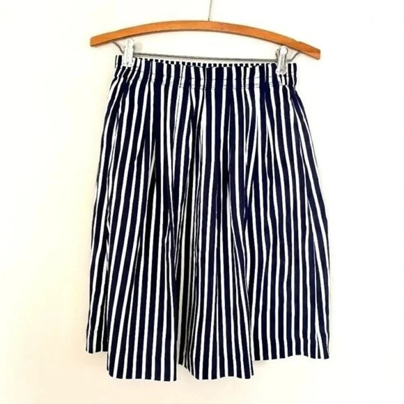 NWT J.Crew Mercantile Navy and White Striped Skirt - Picture 2 of 10